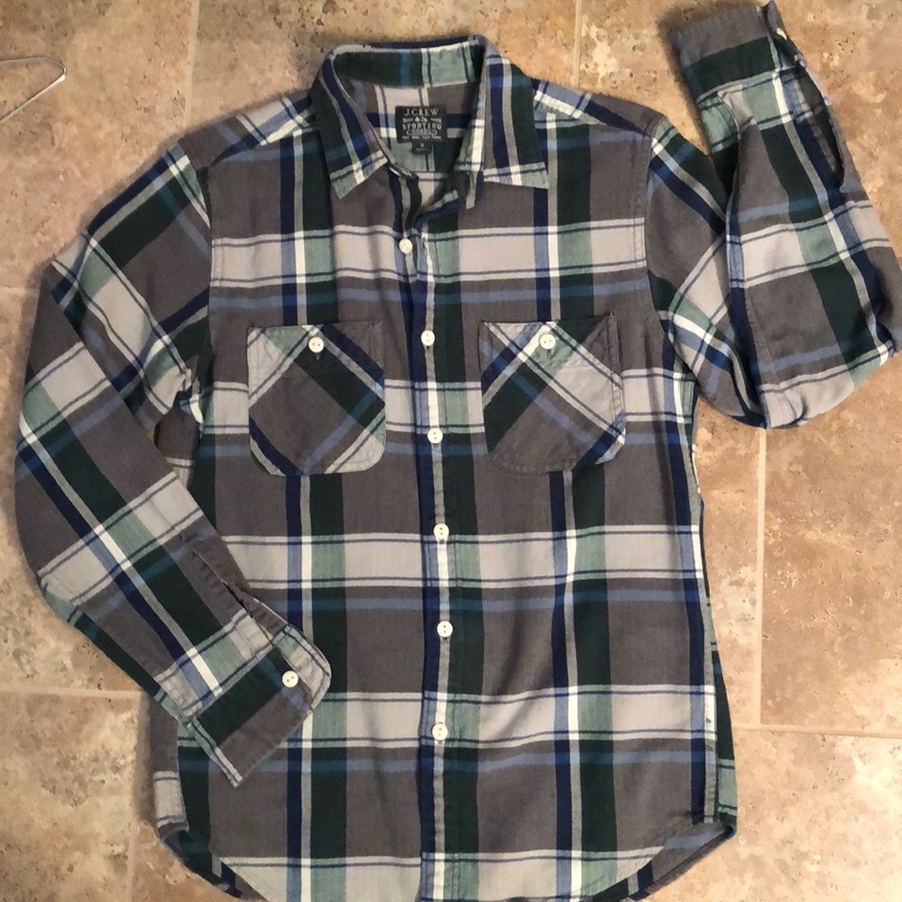 J Crew brushed twill long sleeved shirt